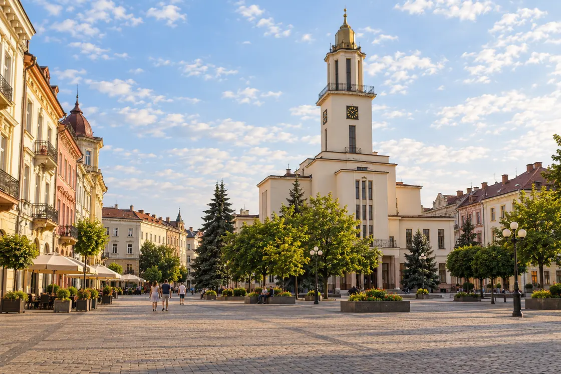 Площа в центрі Івано-Франківська